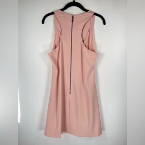 NWT alice + olivia Classics Harmony Racerback Cowl Neck ALine Blush Mini Dress 6 - Picture 7 of 16